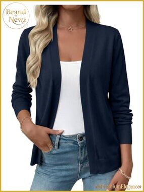Women's Lightweight Open Front Cardigan Long Sleeve Knit Shrug